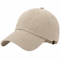 Baseballkappe Einheitsgröße Beige Textil verstellbar mit gebogenem Schirm