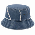 Fischerhut Einheitsgröße aus Denim Blau im Used-Look für Alltag