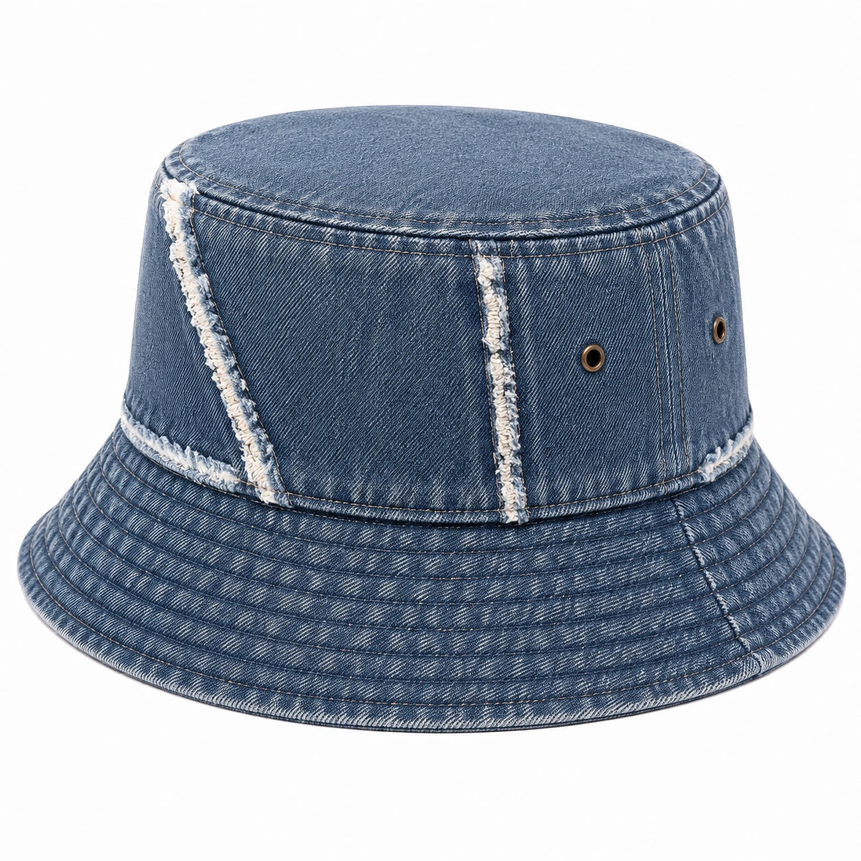 Fischerhut Einheitsgröße aus Denim Blau im Used-Look für Alltag