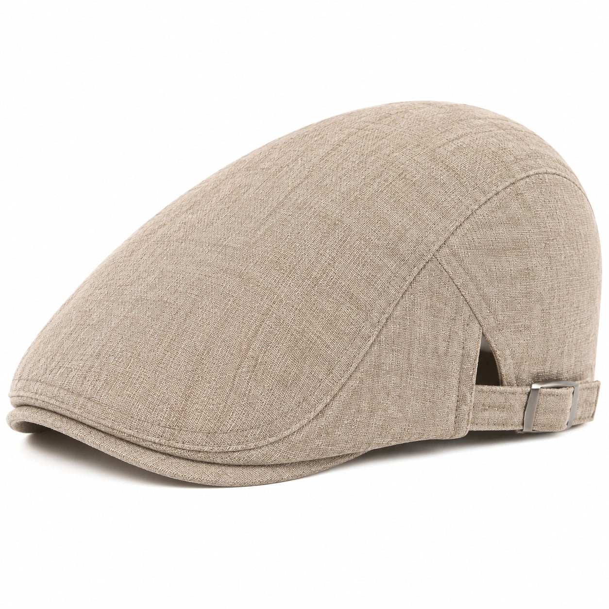 Schiebermütze Einheitsgröße aus Textil Beige mit verstellbarem Riemen