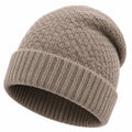 Strickmütze Einheitsgröße Taupe mit Umschlag wärmend